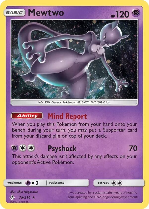 Mewtwo 75/214 (Cosmos Holo) (Costco Exclusive) 075/214 Holofoil Miscellaneous Cards & Products