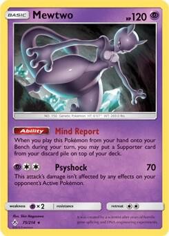 Mewtwo 75/214 (SM Unbroken Bonds) (Cracked Ice Holo) 075/214 Holofoil Deck Exclusives