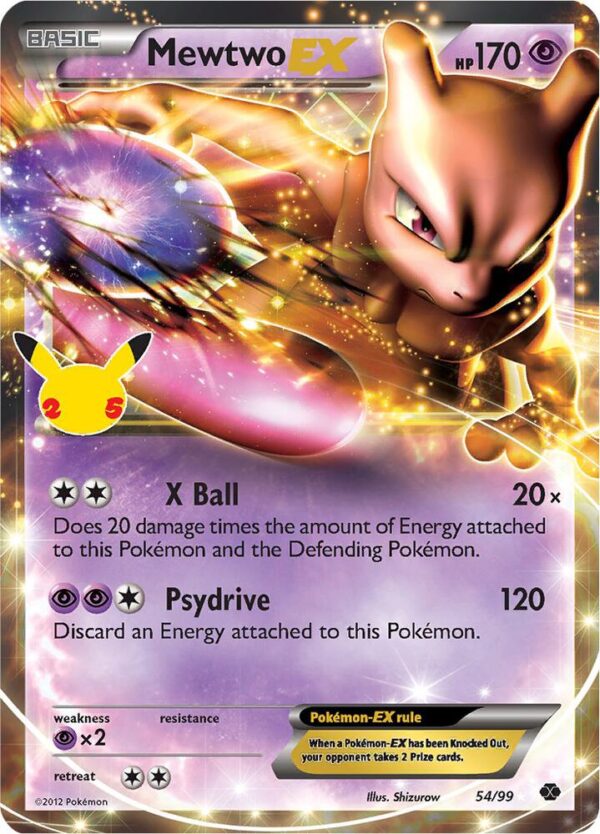 Mewtwo EX 54/99 Holofoil Celebrations: Classic Collection