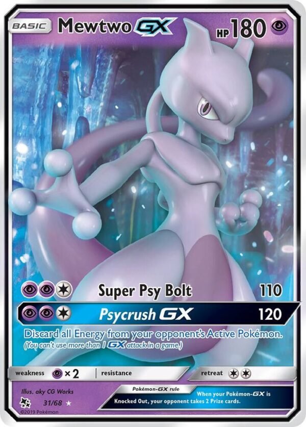 Mewtwo GX 31/68 Holofoil Hidden Fates Mewtwo GX 31/68 Holofoil Hidden Fates