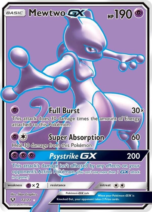 Mewtwo GX (Full Art) 72/73 Holofoil Shining Legends