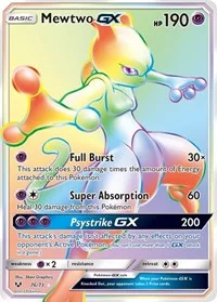 Mewtwo GX (Secret) | 76/73 | Holofoil | Shining Legends