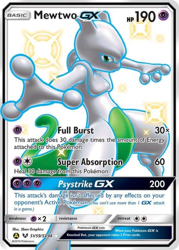 Mewtwo GX SV59/SV94 Holofoil Hidden Fates: Shiny Vault