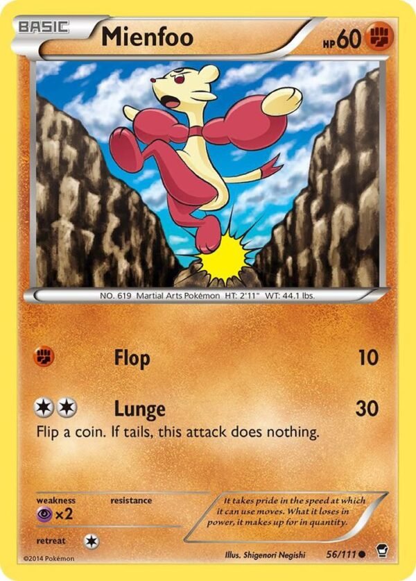 Mienfoo 56/111 Normal XY – Furious Fists Mienfoo 56/111 Normal XY – Furious Fists