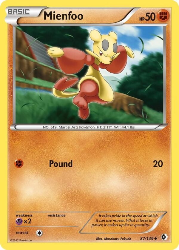 Mienfoo (87) 87/149 Reverse Holofoil Boundaries Crossed Mienfoo (87) 87/149 Reverse Holofoil Boundaries Crossed