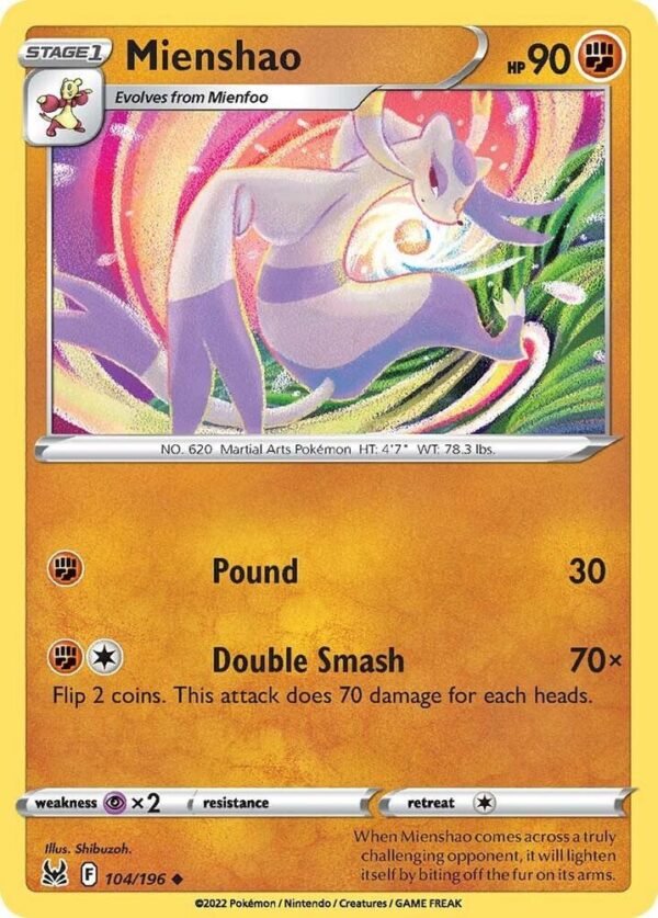 Mienshao 104/196 Normal SWSH11: Lost Origin