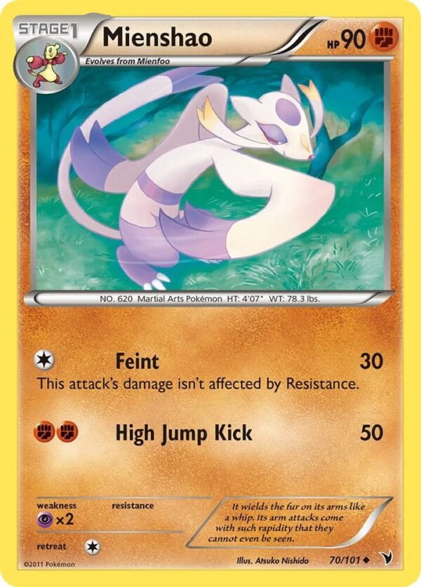 Mienshao 70/101 Reverse Holofoil Noble Victories Mienshao 70/101 Reverse Holofoil Noble Victories