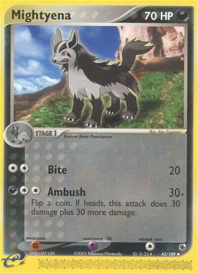 Mightyena 42/109 Reverse Holofoil Ruby and Sapphire Mightyena 42/109 Reverse Holofoil Ruby and Sapphire