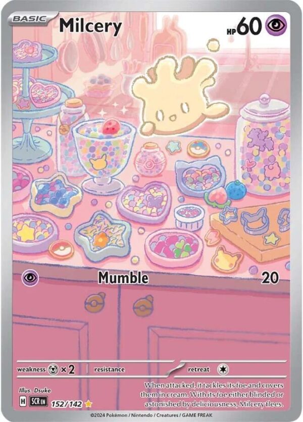 Milcery 152/142 Holofoil SV07: Stellar Crown Milcery 152/142 Holofoil SV07: Stellar Crown