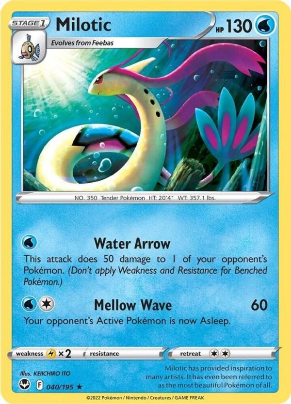 Milotic 040/195 Reverse Holofoil SWSH12: Silver Tempest