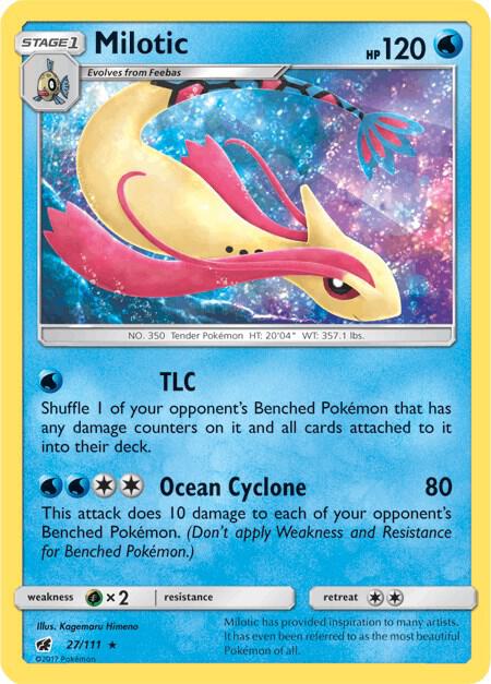 Milotic 27/111 Reverse Holofoil SM – Crimson Invasion Milotic 27/111 Reverse Holofoil SM – Crimson Invasion