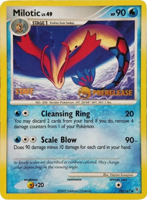 Milotic 70/147 (Prerelease) [Staff] Normal Nintendo Promos