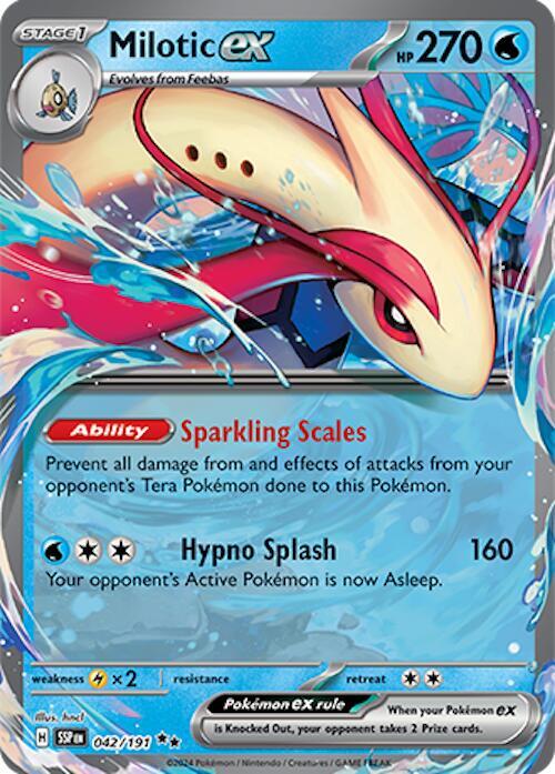 Milotic ex 042/191 Holofoil SV08: Surging Sparks Milotic ex 042/191 Holofoil SV08: Surging Sparks