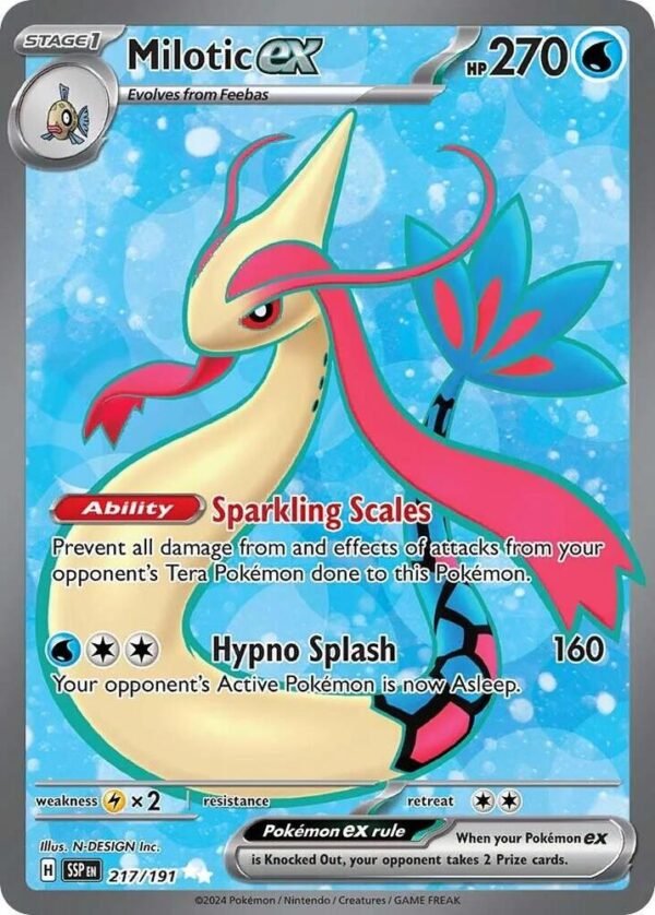 Milotic ex 217/191 Holofoil SV08: Surging Sparks Milotic ex 217/191 Holofoil SV08: Surging Sparks
