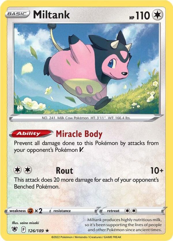 Miltank 126/189 Reverse Holofoil SWSH10: Astral Radiance Miltank 126/189 Reverse Holofoil SWSH10: Astral Radiance