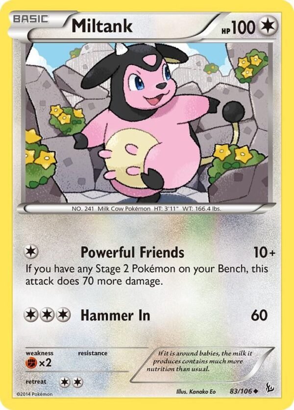 Miltank 83/106 Reverse Holofoil XY – Flashfire Miltank 83/106 Reverse Holofoil XY – Flashfire