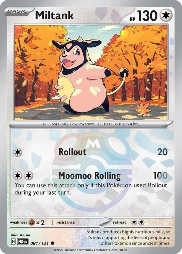 Miltank (Master Ball Pattern) 081/131 Holofoil SV: Prismatic Evolutions Miltank (Master Ball Pattern) 081/131 Holofoil SV: Prismatic Evolutions