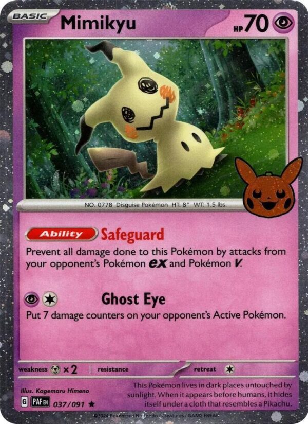 Mimikyu 037/091 (Cosmos Holo) Holofoil Trick or Trade BOOster Bundle 2024