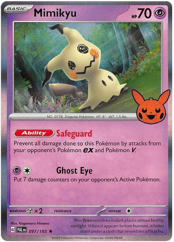 Mimikyu 097/193 Holofoil Trick or Trade BOOster Bundle 2023 Mimikyu 097/193 Holofoil Trick or Trade BOOster Bundle 2023