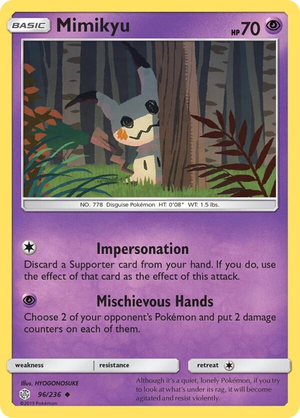 Mimikyu (96) 96/236 Reverse Holofoil SM – Cosmic Eclipse