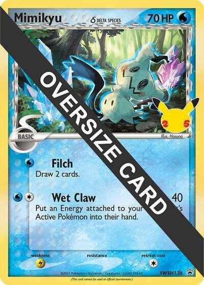 Mimikyu (Delta Species) SWSH136 Holofoil Jumbo Cards Mimikyu (Delta Species) SWSH136 Holofoil Jumbo Cards