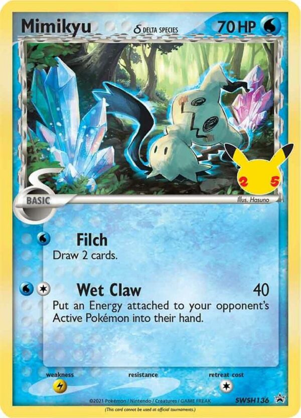 Mimikyu (Delta Species) SWSH136 Holofoil SWSH: Sword & Shield Promo Cards Mimikyu (Delta Species) SWSH136 Holofoil SWSH: Sword & Shield Promo Cards