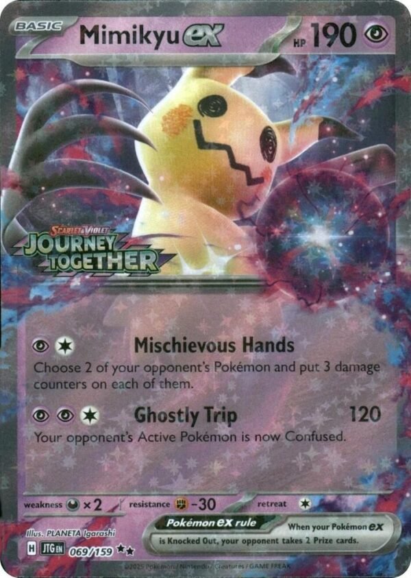 Mimikyu ex (Journey Together Stamped) 069/159 Holofoil Miscellaneous Cards & Products