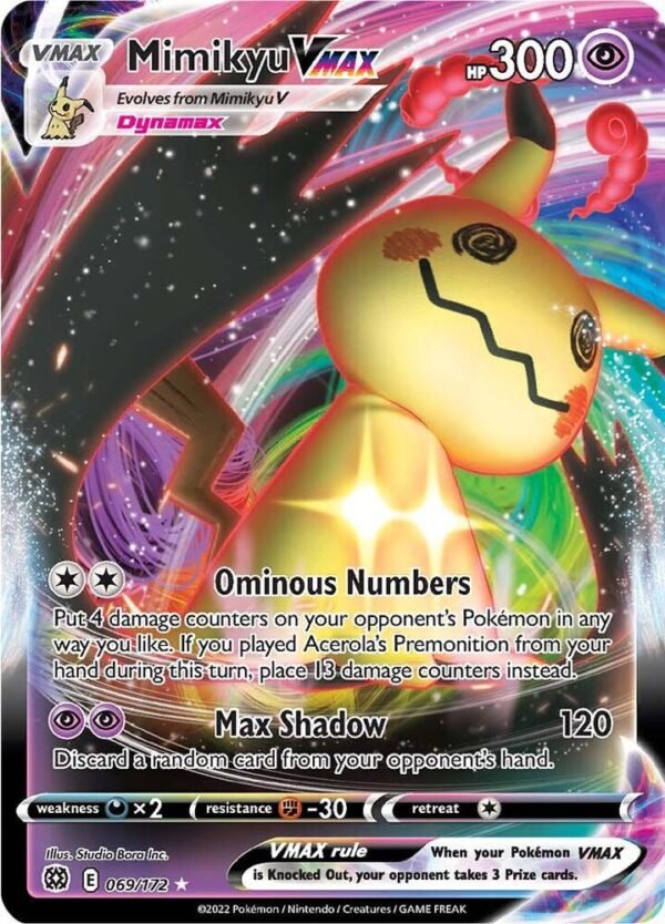 Mimikyu VMAX 069/172 Holofoil SWSH09: Brilliant Stars