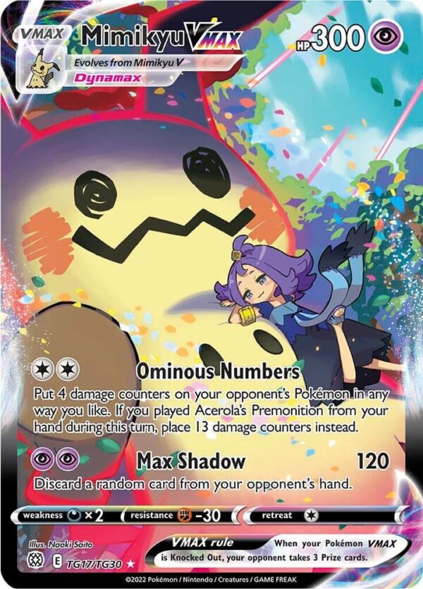 Mimikyu VMAX TG17/TG30 Holofoil SWSH09: Brilliant Stars Trainer Gallery