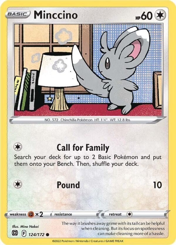 Minccino 124/172 Normal SWSH09: Brilliant Stars