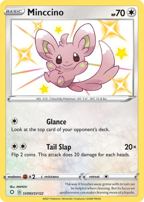 Minccino SV093/SV122 Holofoil Shining Fates: Shiny Vault Minccino SV093/SV122 Holofoil Shining Fates: Shiny Vault