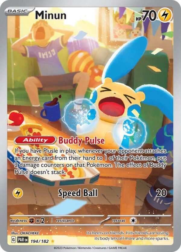 Minun 194/182 Holofoil SV04: Paradox Rift