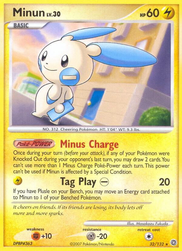 Minun 32/132 Reverse Holofoil Secret Wonders Minun 32/132 Reverse Holofoil Secret Wonders