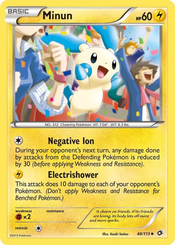 Minun 48/113 Reverse Holofoil Legendary Treasures Minun 48/113 Reverse Holofoil Legendary Treasures