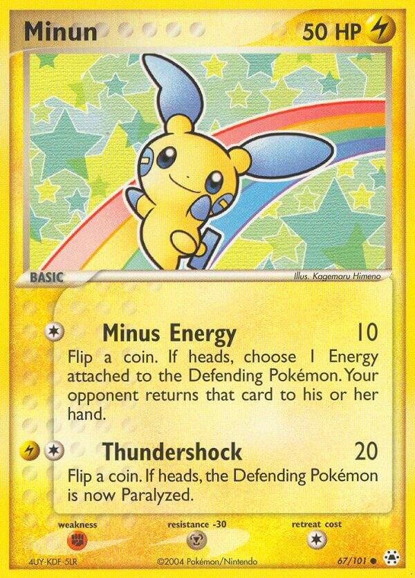 Minun 67/101 Reverse Holofoil Hidden Legends