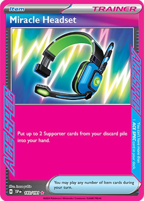 Miracle Headset 183/191 Holofoil SV08: Surging Sparks Miracle Headset 183/191 Holofoil SV08: Surging Sparks