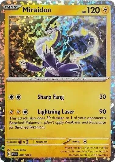 Miraidon 003/015 Holofoil McDonald’s Promos 2024 Miraidon 003/015 Holofoil McDonald’s Promos 2024