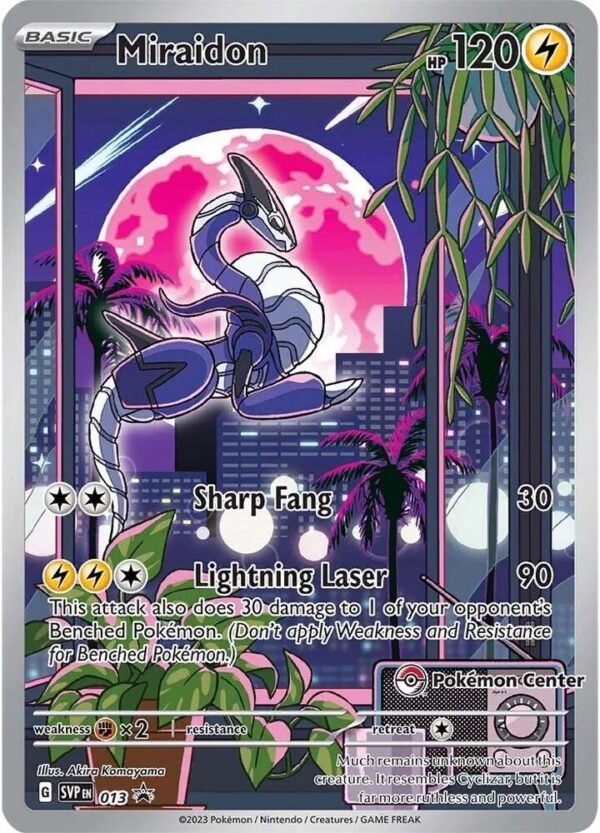 Miraidon 013 (Pokemon Center Exclusive) Holofoil SV: Scarlet & Violet Promo Cards Miraidon 013 (Pokemon Center Exclusive) Holofoil SV: Scarlet & Violet Promo Cards