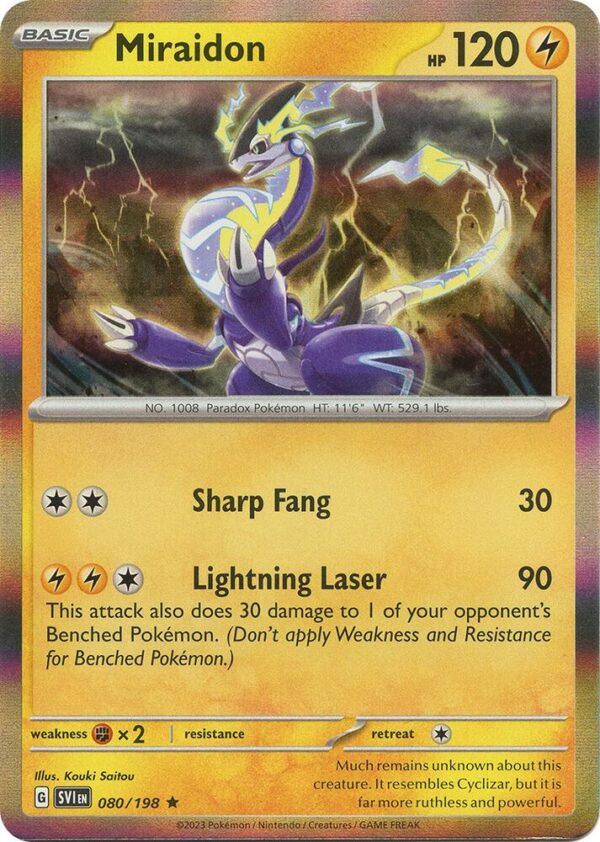 Miraidon 080/198 Holofoil SV01: Scarlet & Violet Base Set