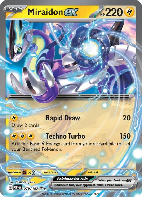 Miraidon ex 079/197 Holofoil SV03: Obsidian Flames Miraidon ex 079/197 Holofoil SV03: Obsidian Flames