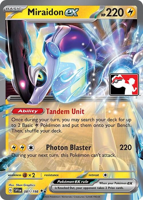 Miraidon ex 081/198 Holofoil Prize Pack Series Cards Miraidon ex 081/198 Holofoil Prize Pack Series Cards