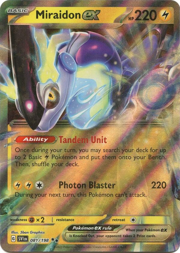 Miraidon ex 081/198 Holofoil SV01: Scarlet & Violet Base Set