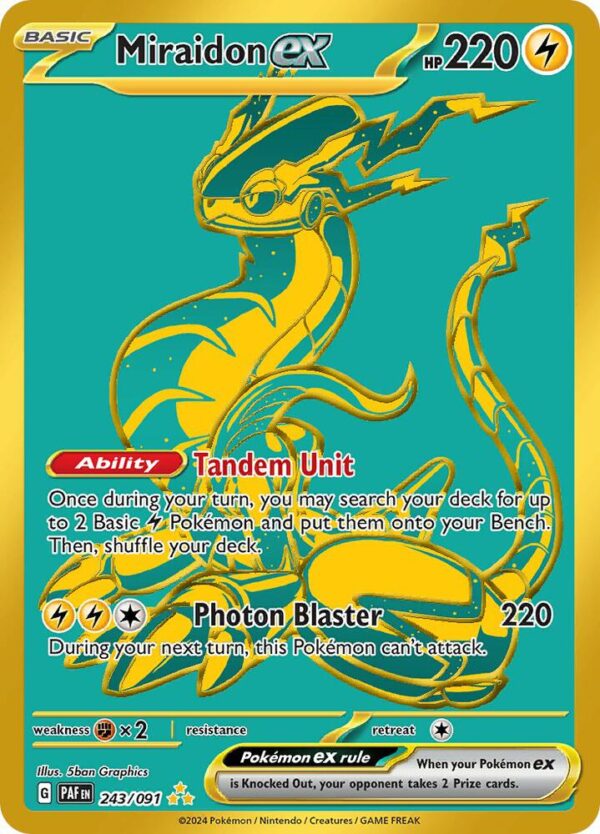Miraidon ex 243/091 Holofoil SV: Paldean Fates
