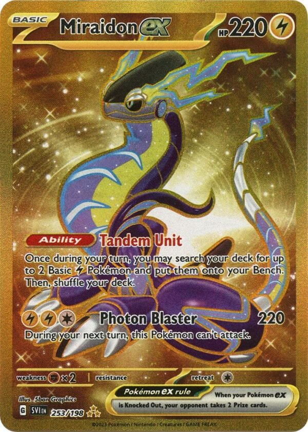 Miraidon ex 253/198 Holofoil SV01: Scarlet & Violet Base Set Miraidon ex 253/198 Holofoil SV01: Scarlet & Violet Base Set