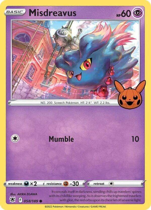 Misdreavus 058/189 Normal Trick or Trade BOOster Bundle
