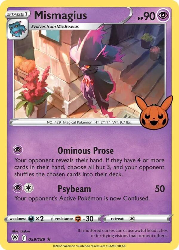 Mismagius 059/189 Holofoil Trick or Trade BOOster Bundle