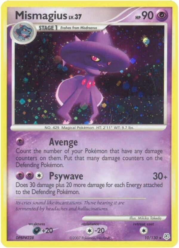 Mismagius 10/130 Reverse Holofoil Diamond and Pearl
