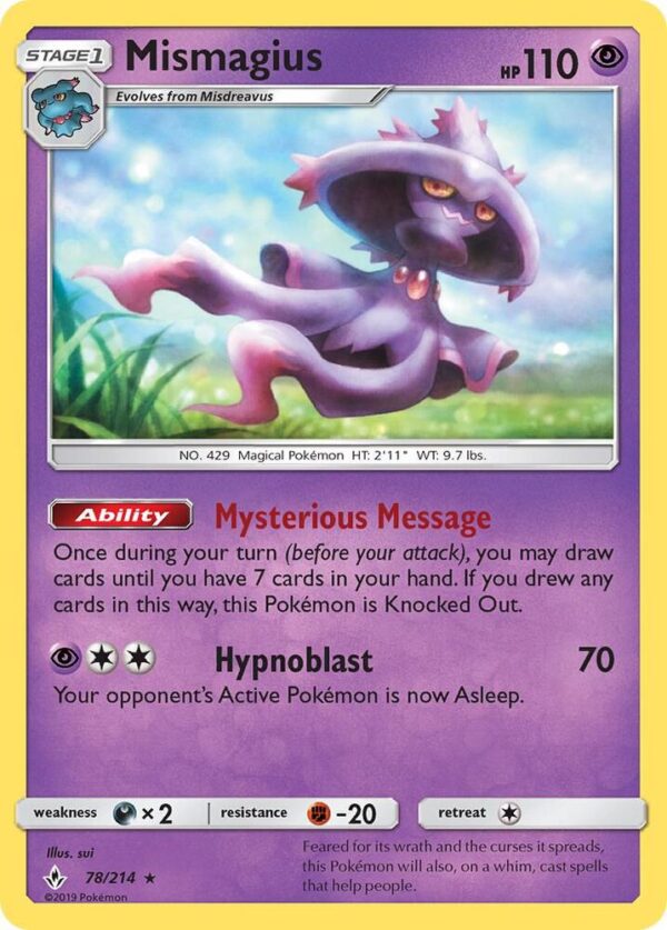 Mismagius 78/214 Normal SM – Unbroken Bonds Mismagius 78/214 Normal SM – Unbroken Bonds