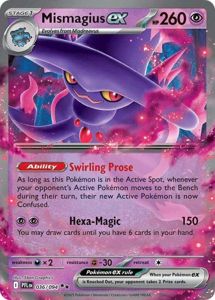 Mismagius ex 036/094 Holofoil ME02: Phantasmal Flames