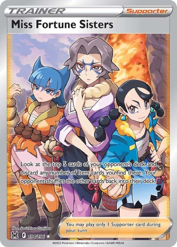Miss Fortune Sisters (Full Art) 194/196 Holofoil SWSH11: Lost Origin